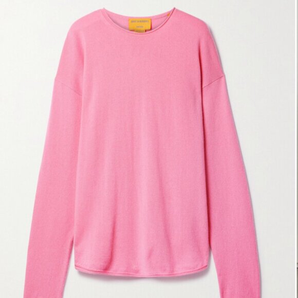 Vibrant Pink Color-Blocked Crew Neck Sweater - Picture 2 of 2